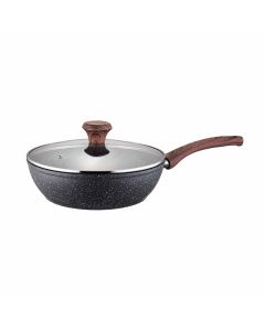 Sartén Mármol Vegga Negro 26cm Con Tapa 